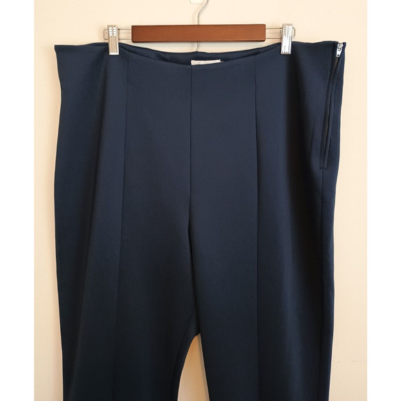 Good American Pants Women 6 (3XL) Navy Scuba Stretch Minimalist Corpcore Trouser - Picture 4 of 6